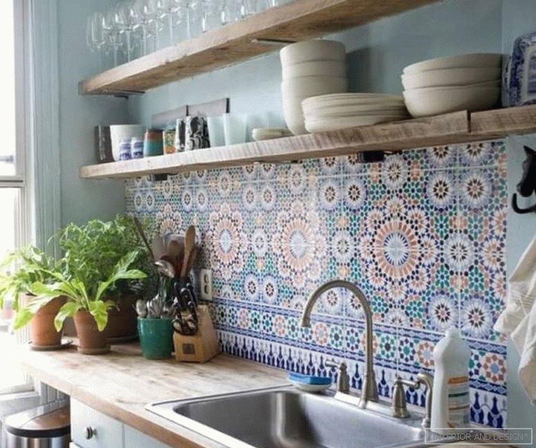Azulejos marroquíes en el interior de la cocina 3.