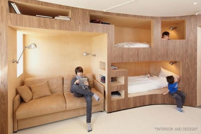 Diseño de apartamento de una habitación para una familia con un niño. 1