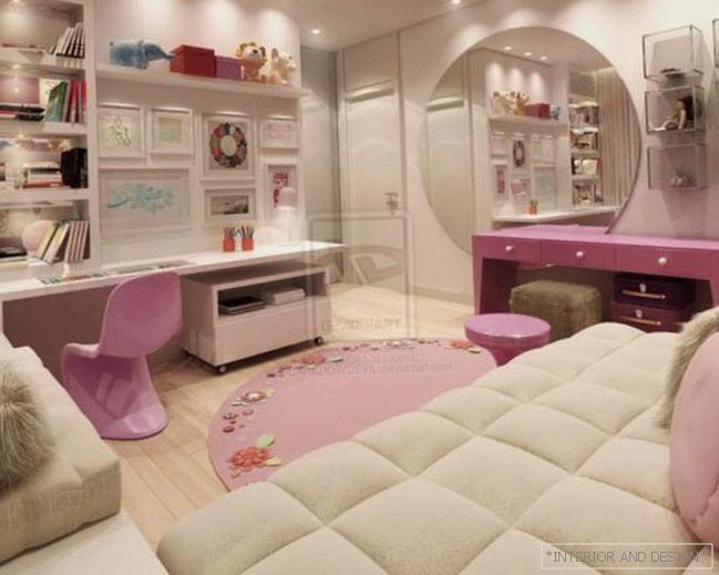Diseño de habitación para niña.
