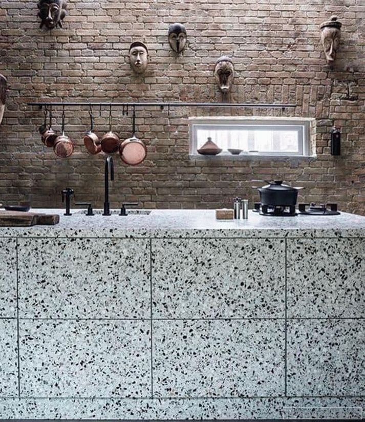 Terrazo veneciano en el interior de la cocina 2018 4