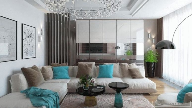 Cortinas para sala de estar en estilo moderno 2