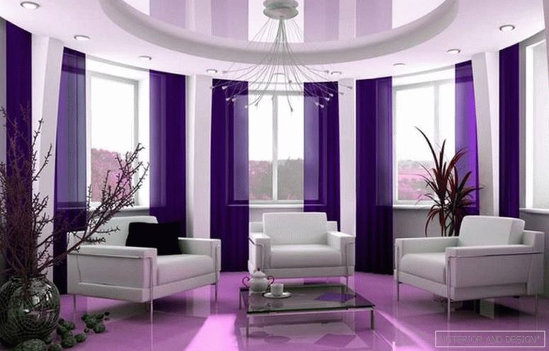 Color violeta en el interior 4.